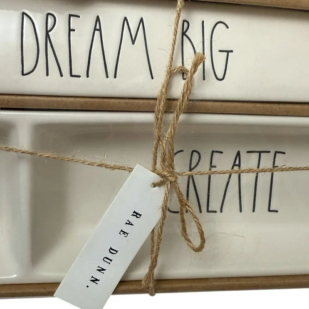 RAE DUNN Desk Set Dream Big and Create Ceramic Accessories By Magenta NWT